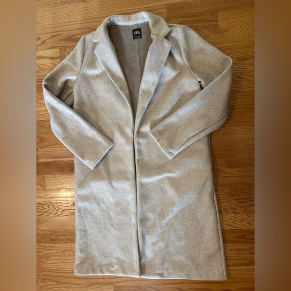 Zara Jackets & Blazers - Oatmeal Zara Dress Coat Women’s Medium